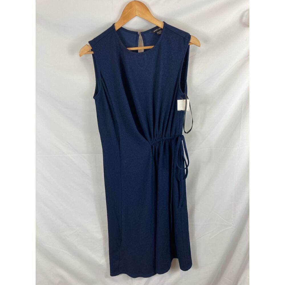 NWT Maggy London Navy Tie Waist Sleeveless Dress size 8 - Picture 2 of 5